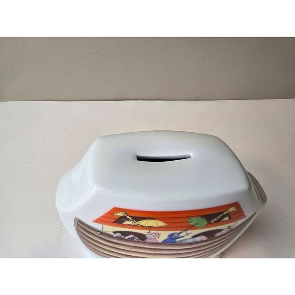 Noah's Ark Piggy Bank Porcelain Vintage - Picture 2 of 9